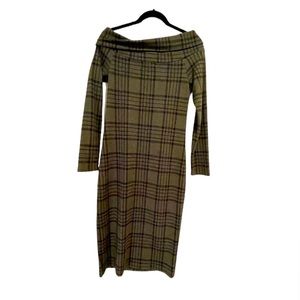 Banana Republic Grey Plaid Dress Excellent Condition